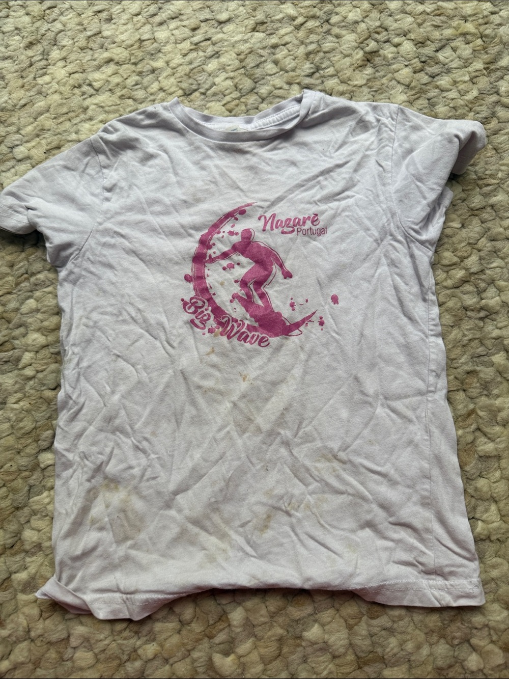 100 percent caton pink & white shirt